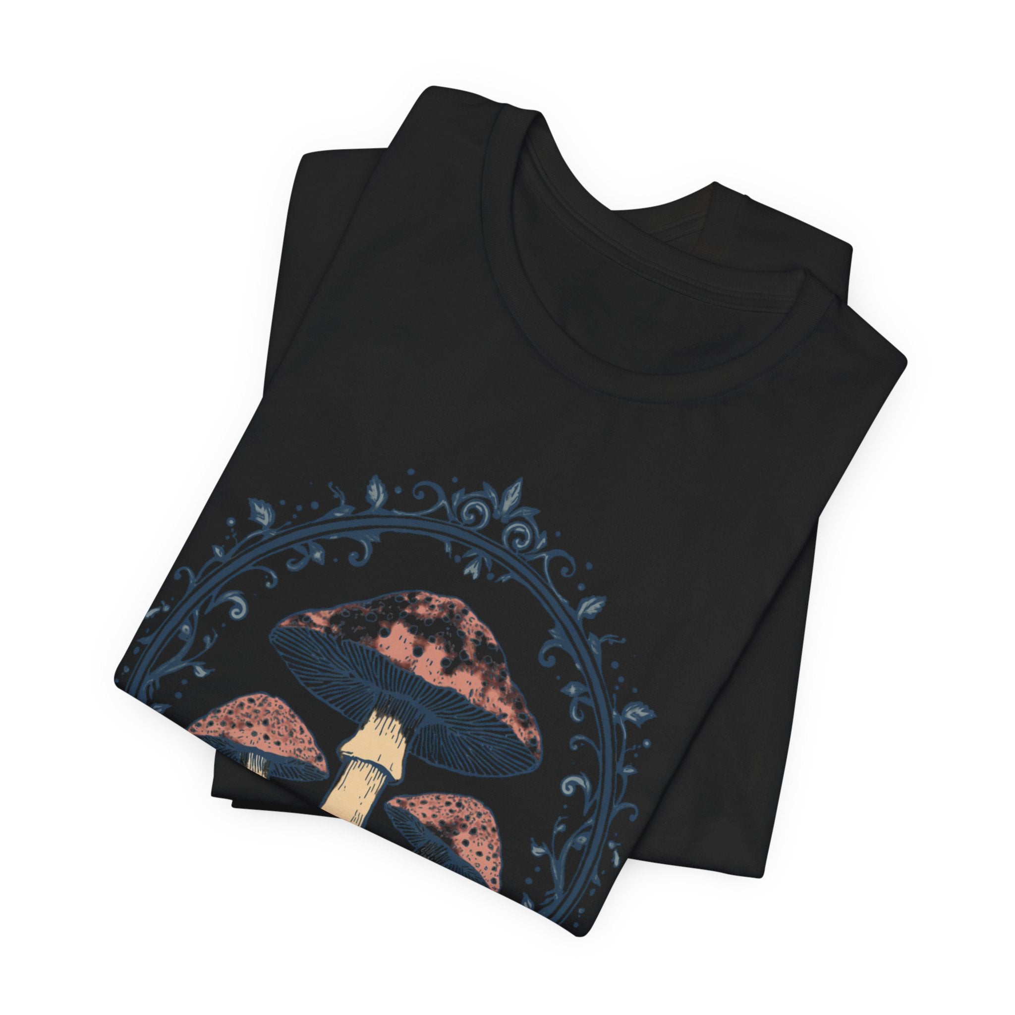 Mushroom Meadow Tee — Vintage Botanical Fungi Graphic T-Shirt