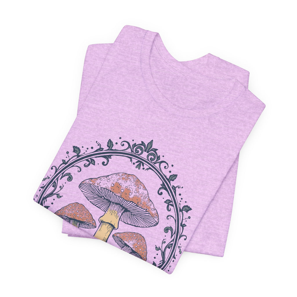 Mushroom Meadow Tee — Vintage Botanical Fungi Graphic T-Shirt