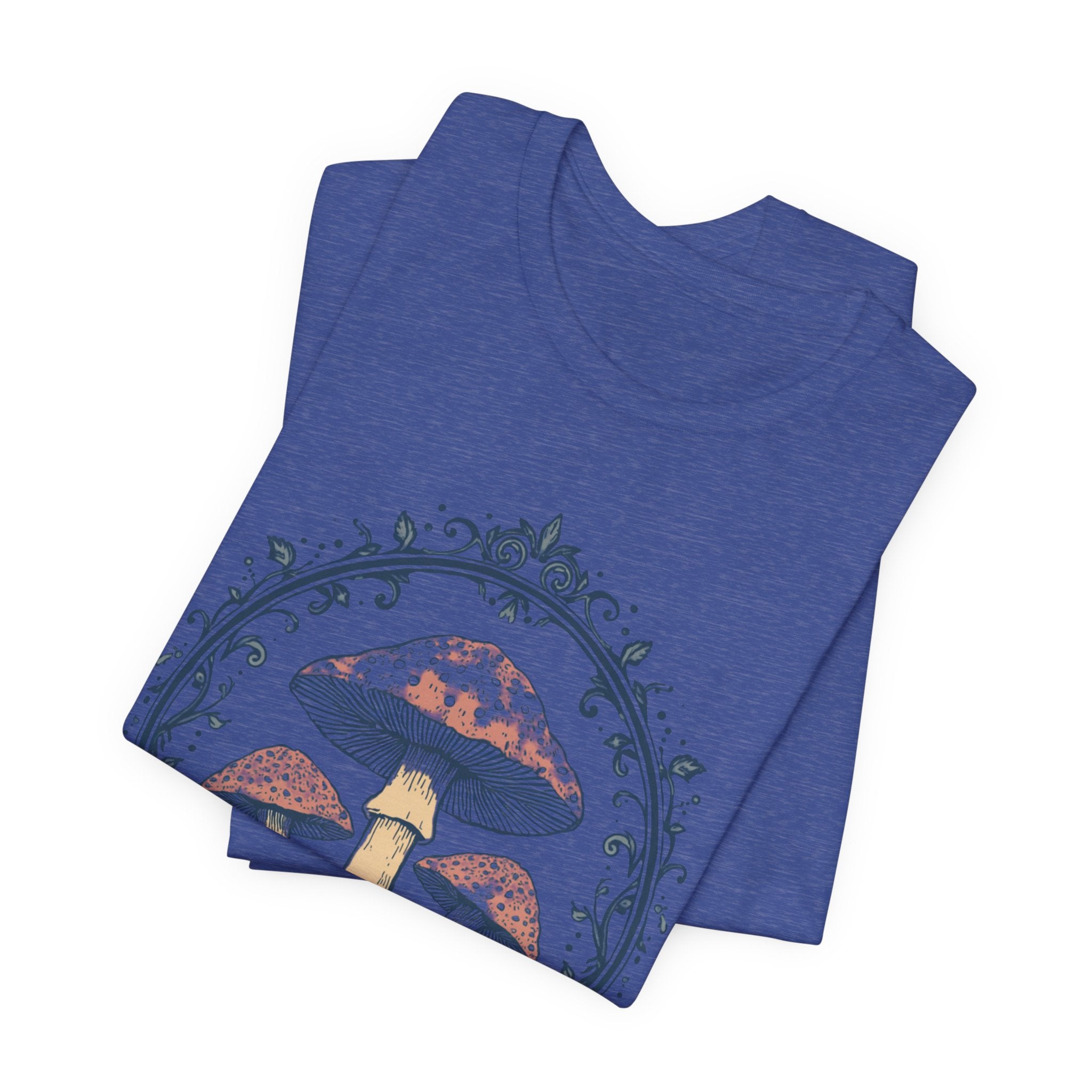 Mushroom Meadow Tee — Vintage Botanical Fungi Graphic T-Shirt