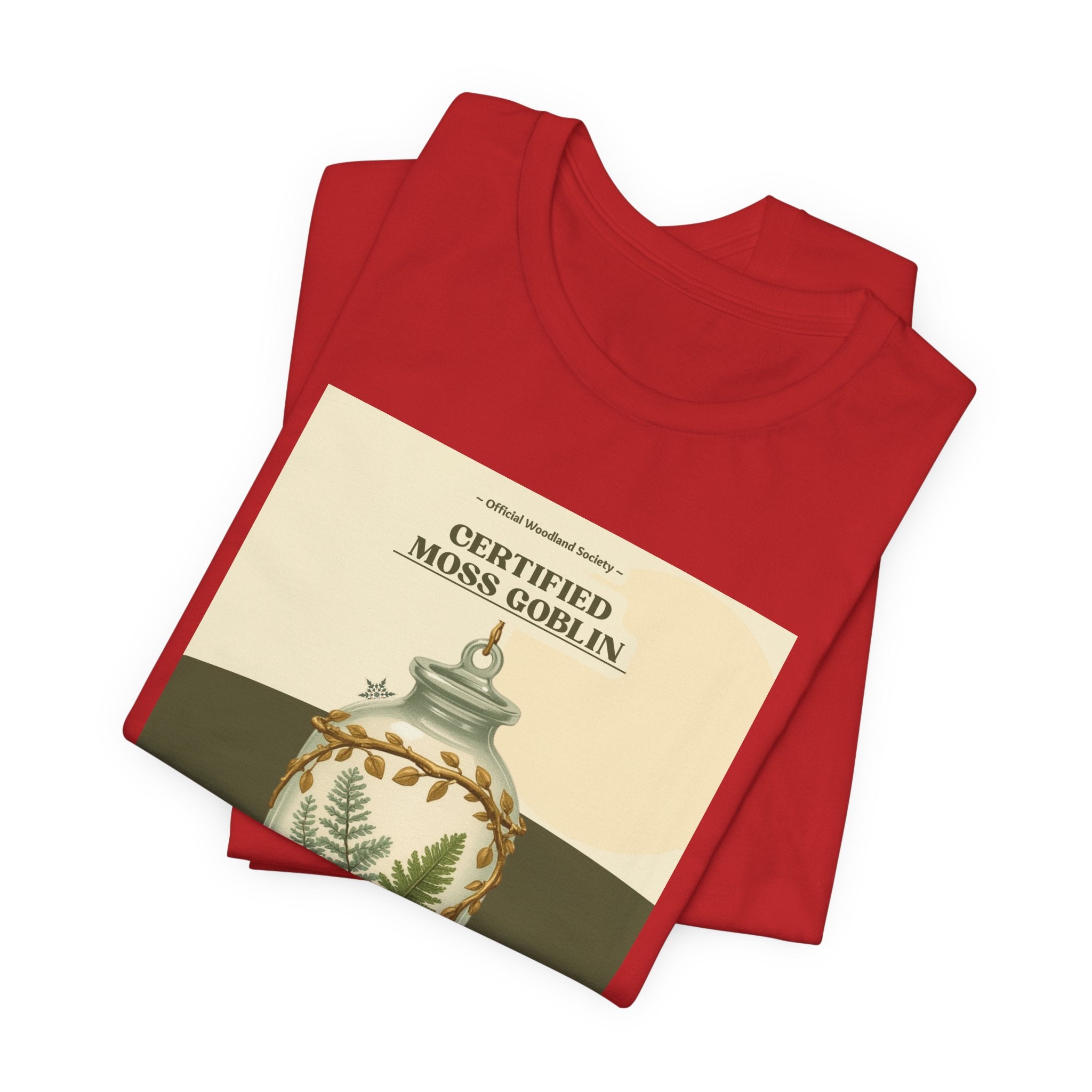 Moss Goblin Tee – 'Certified Moss Goblin' Botanical Jar Graphic T‑Shirt