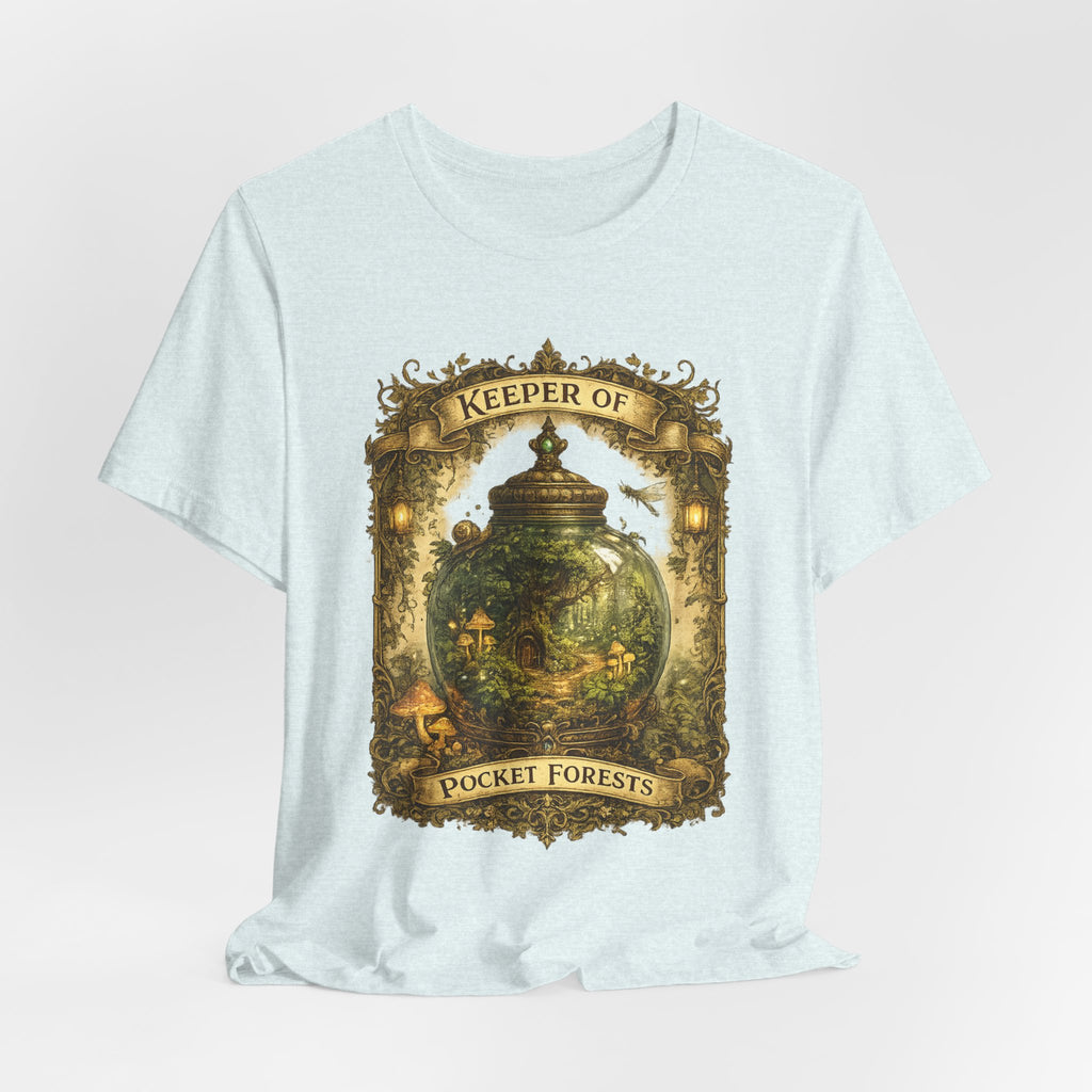 Keeper of Pocket Forests T-Shirt — Fantasy Terrarium Nature Tee