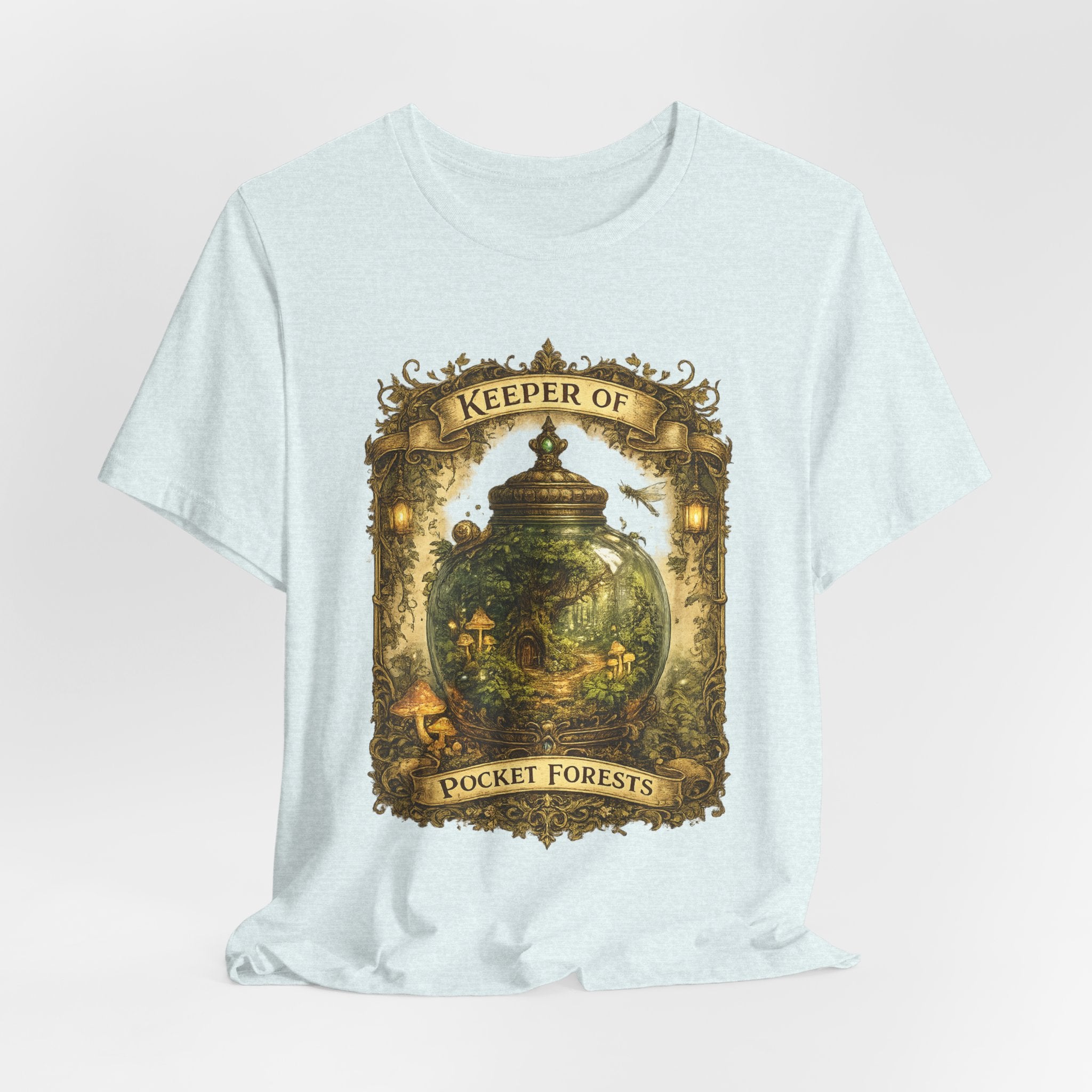 Keeper of Pocket Forests T-Shirt — Fantasy Terrarium Nature Tee