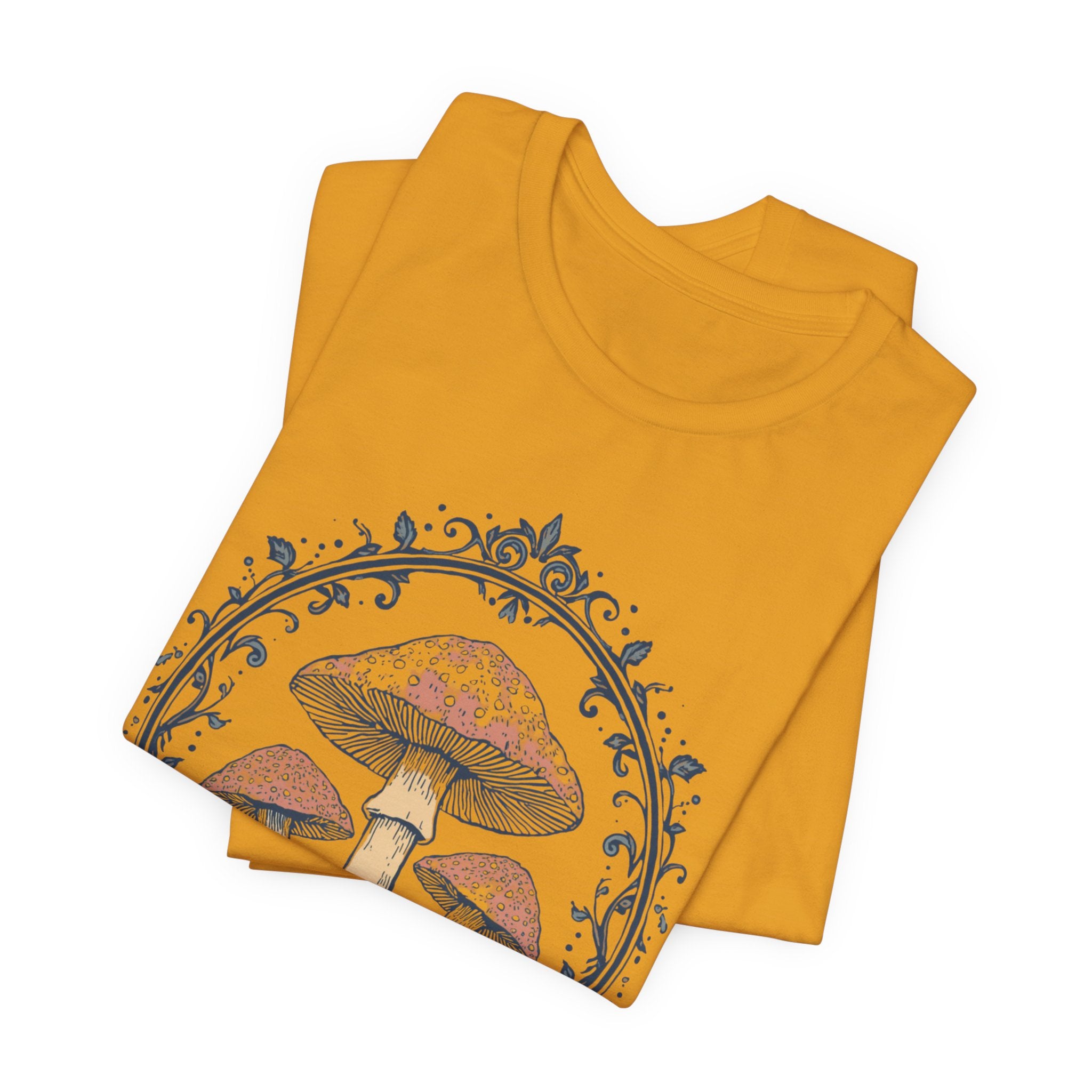 Mushroom Meadow Tee — Vintage Botanical Fungi Graphic T-Shirt
