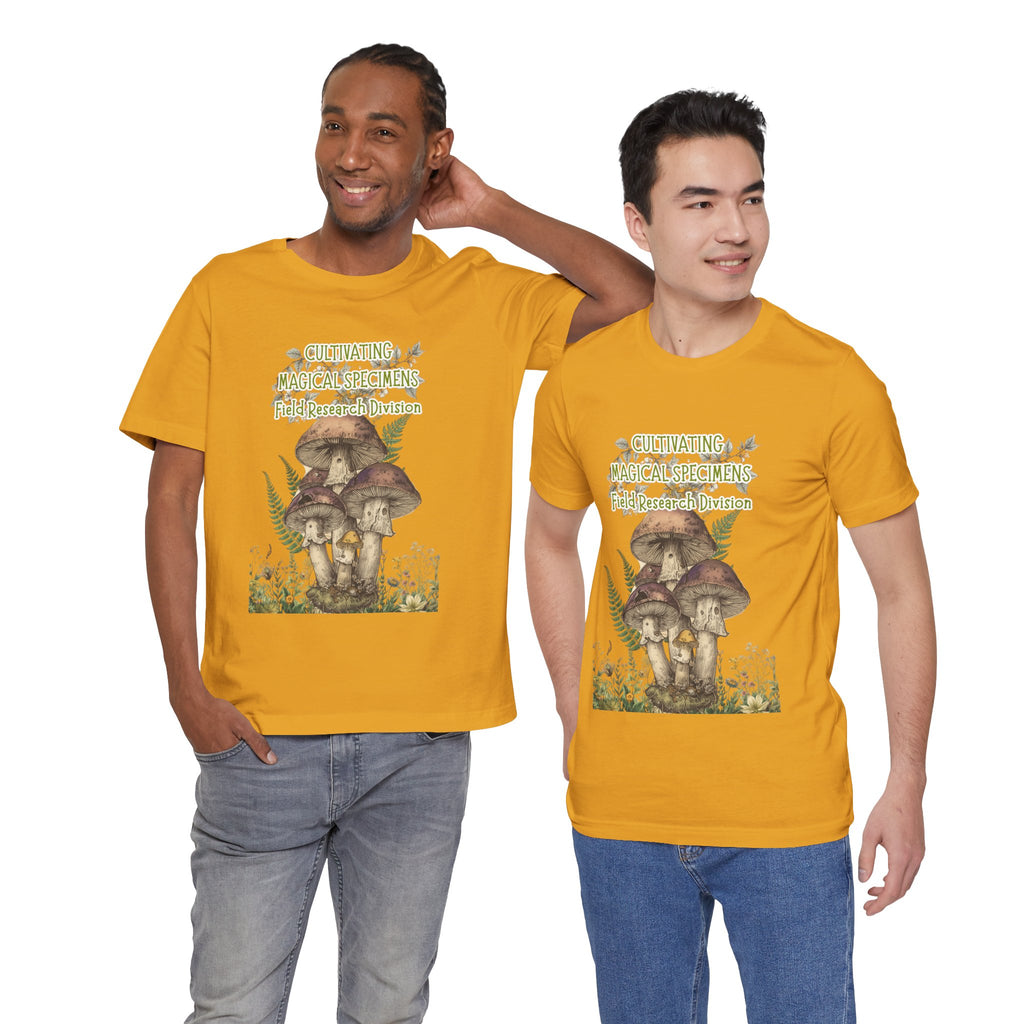 Mushroom Field Research Tee — "Cultivating Magical Specimens" Botanical Graphic Shirt