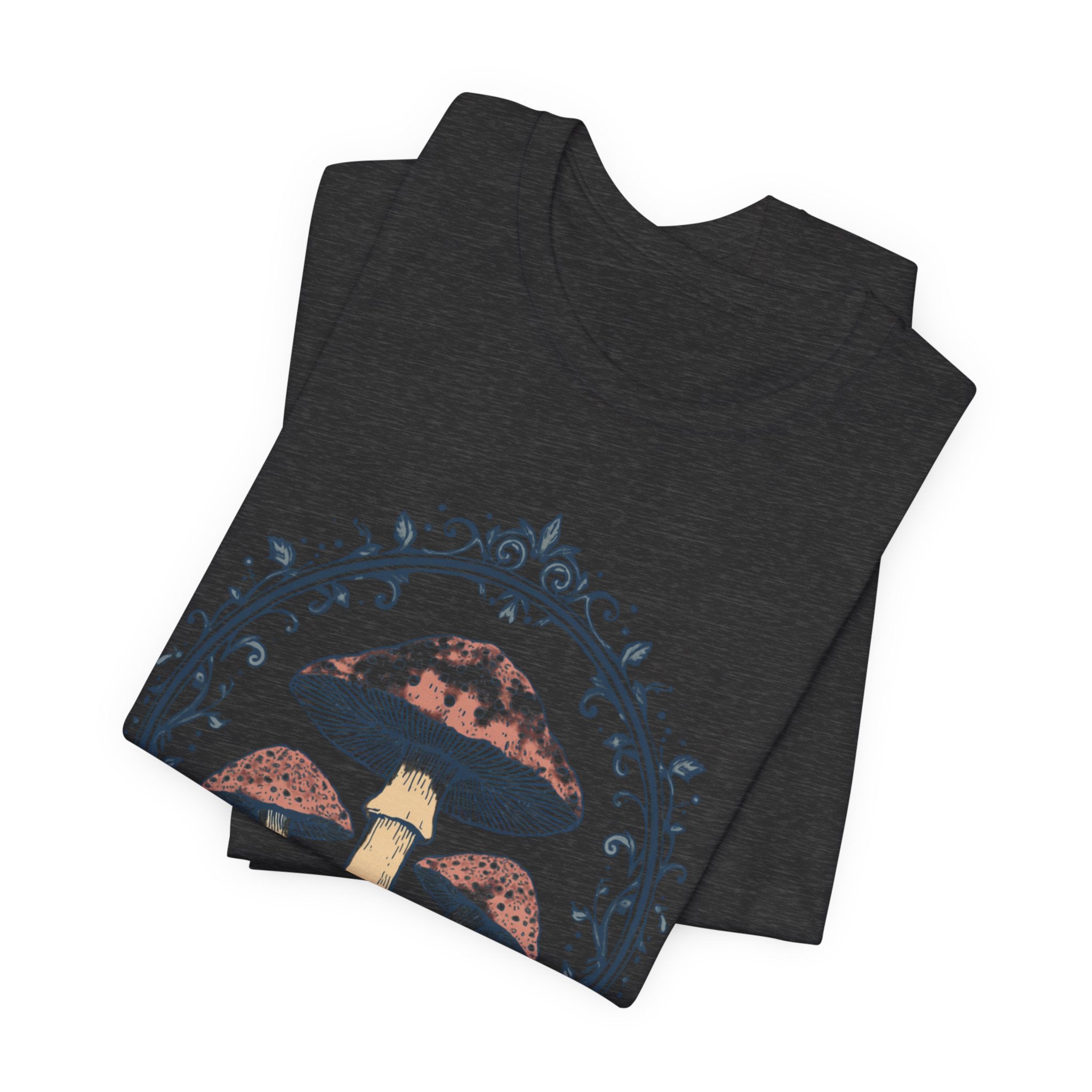 Mushroom Meadow Tee — Vintage Botanical Fungi Graphic T-Shirt