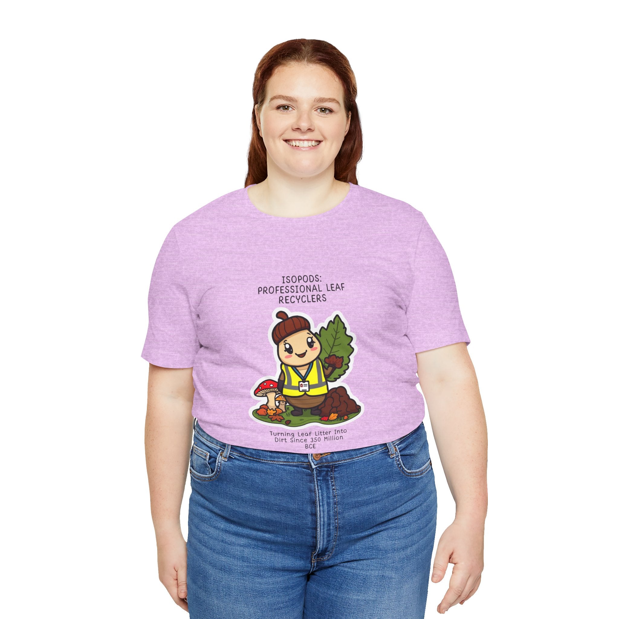 Leaf Recycler Cute Graphic Tee — “Professional Leaf Recyclers” Isopod Worker Shirt