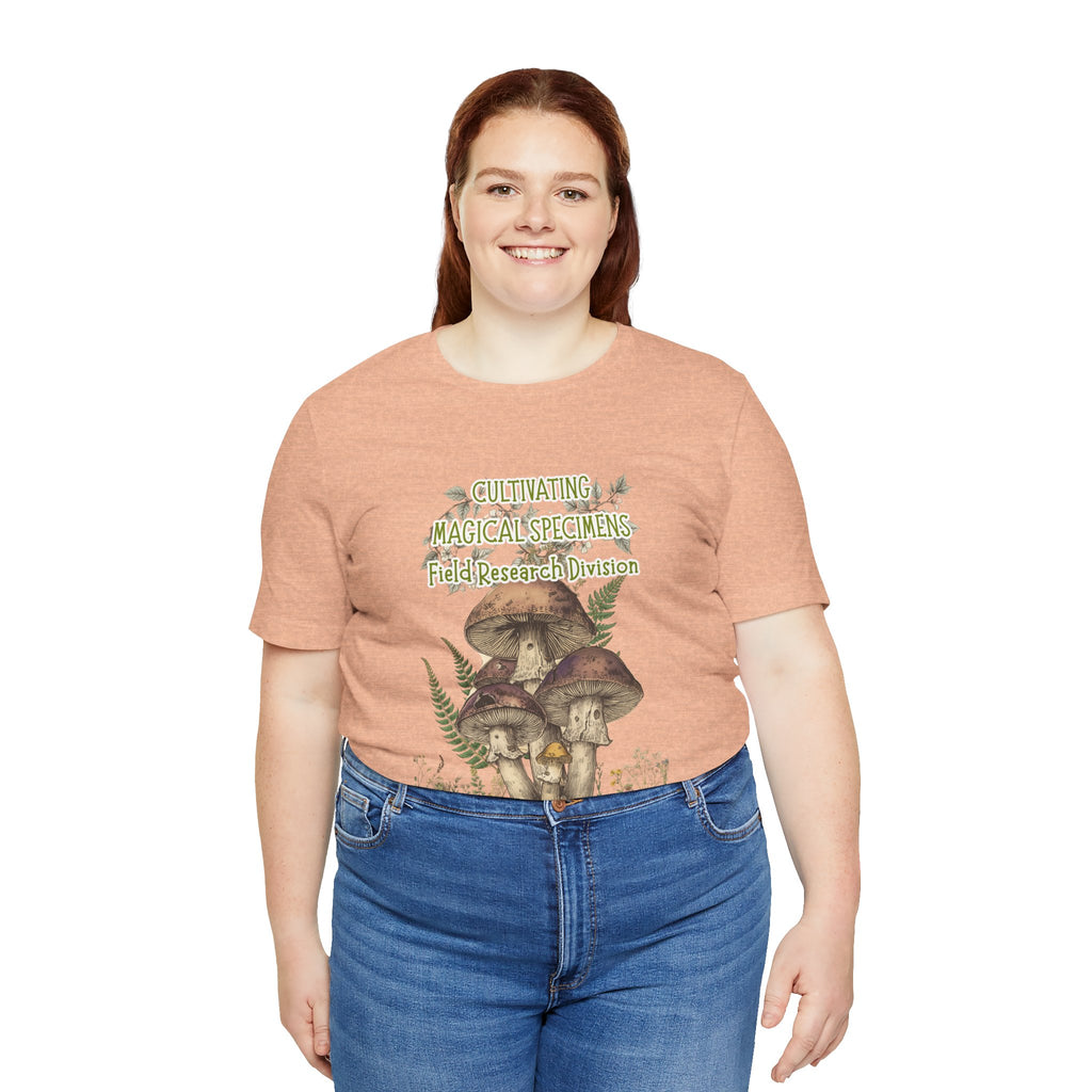Mushroom Field Research Tee — "Cultivating Magical Specimens" Botanical Graphic Shirt