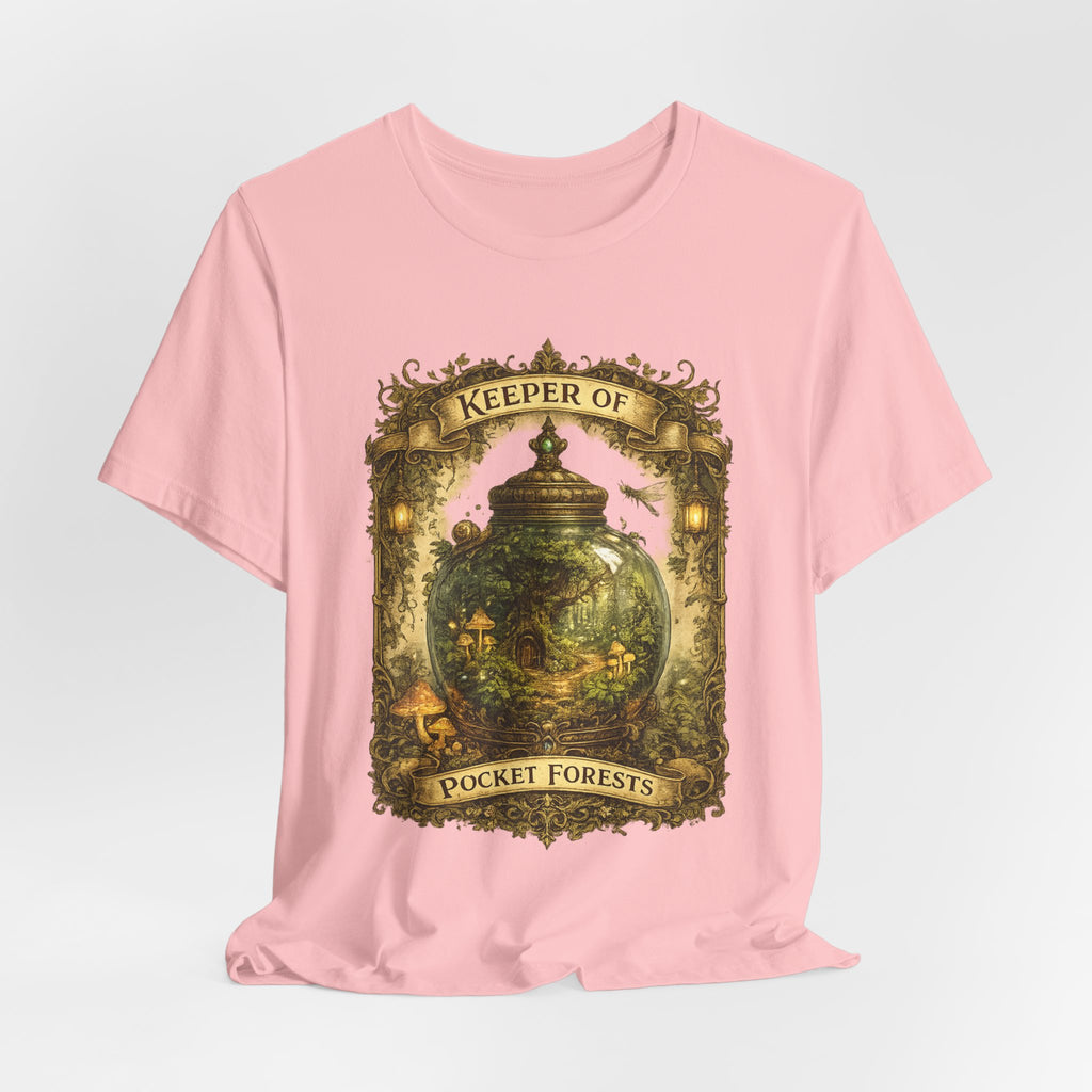 Keeper of Pocket Forests T-Shirt — Fantasy Terrarium Nature Tee