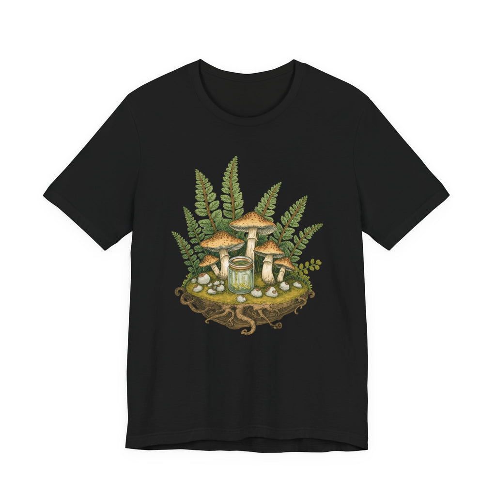 Mushroom Forest Tee — Ferns & Fairy Fungi Graphic T-Shirt
