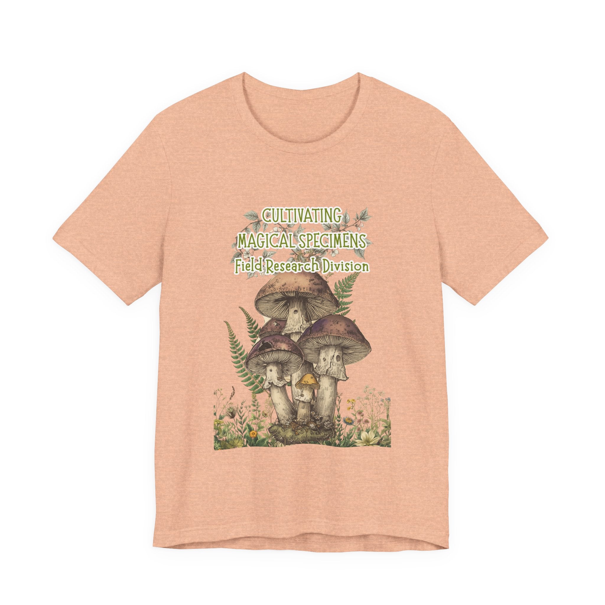 Mushroom Field Research Tee — "Cultivating Magical Specimens" Botanical Graphic Shirt