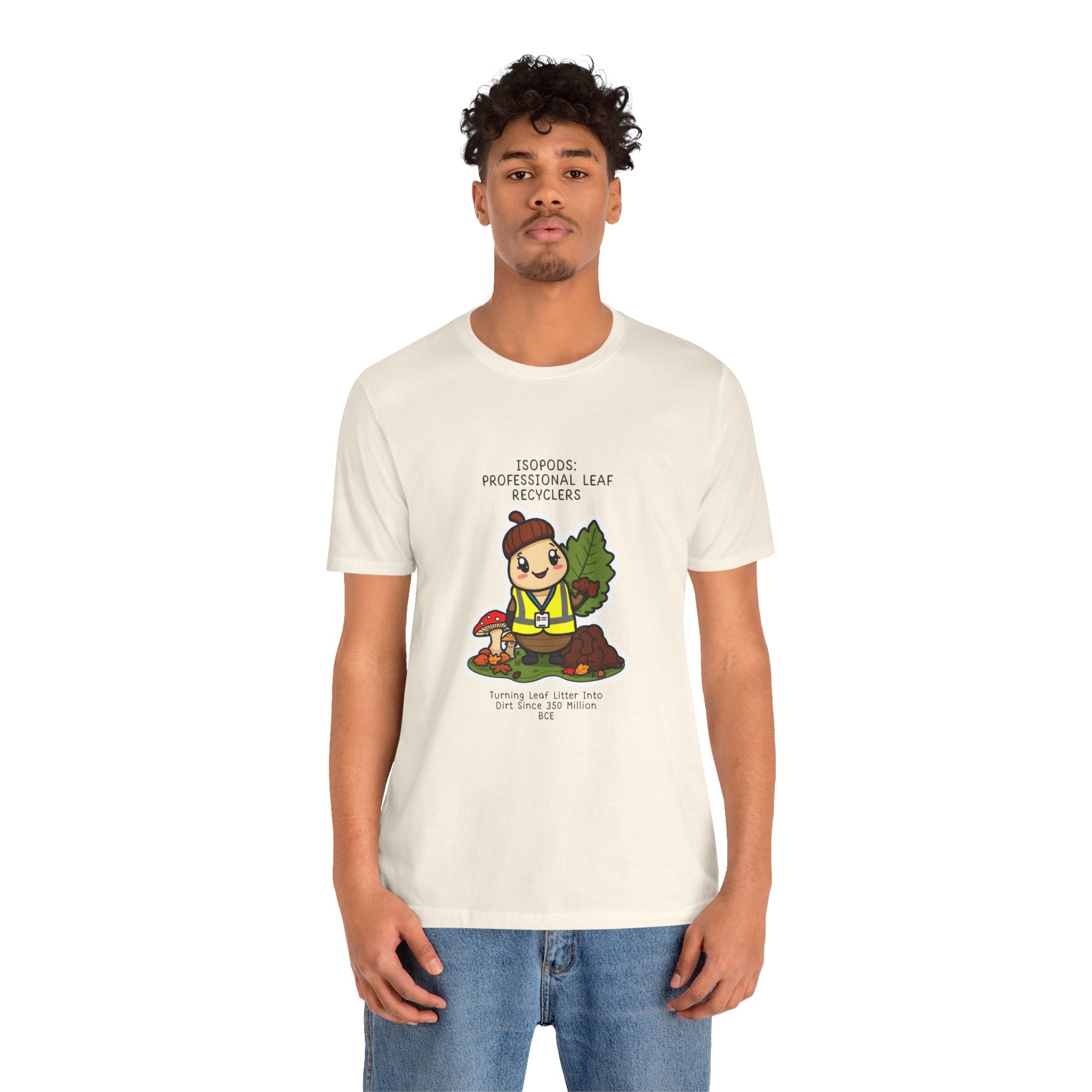 Leaf Recycler Cute Graphic Tee — “Professional Leaf Recyclers” Isopod Worker Shirt