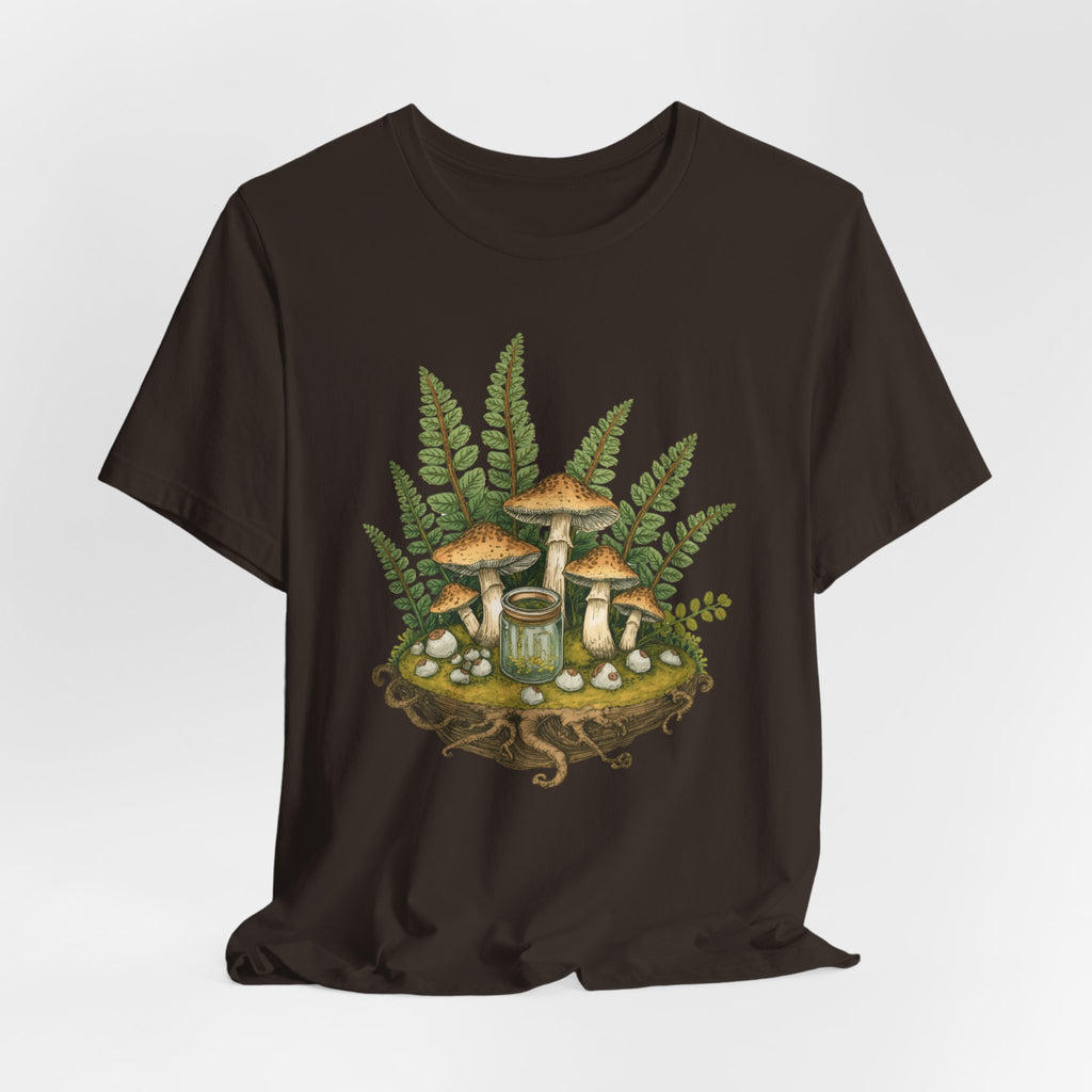 Mushroom Forest Tee — Ferns & Fairy Fungi Graphic T-Shirt