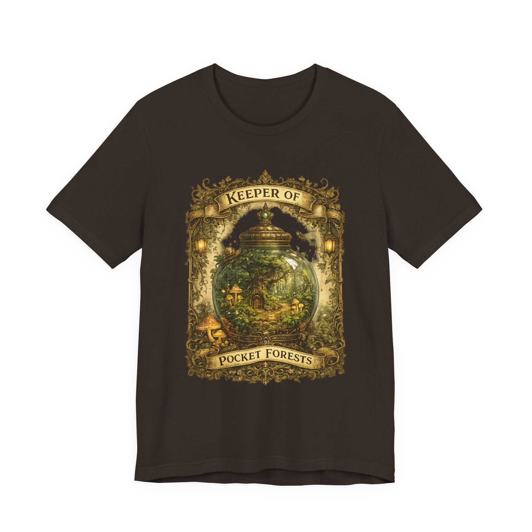 Keeper of Pocket Forests T-Shirt — Fantasy Terrarium Nature Tee