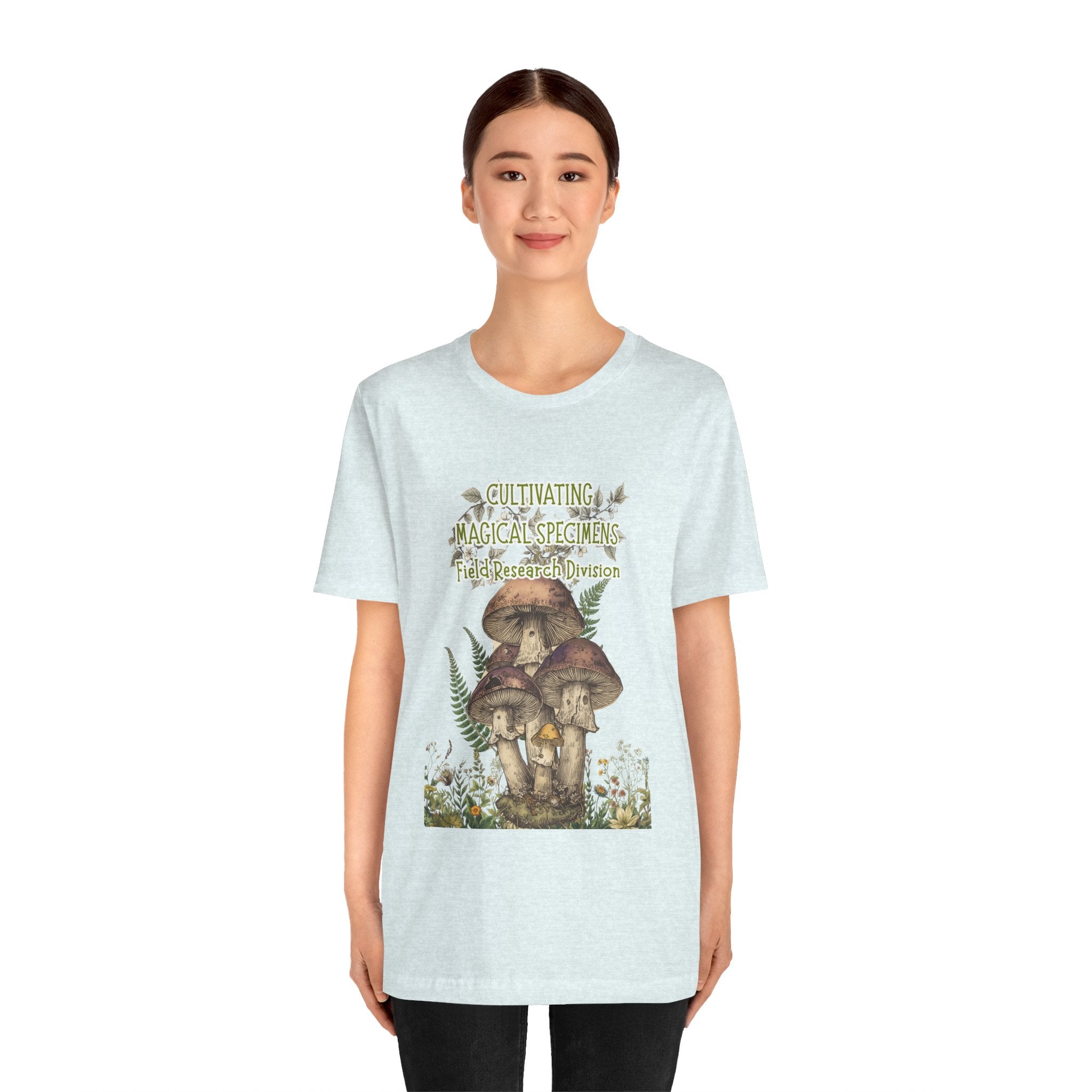Mushroom Field Research Tee — "Cultivating Magical Specimens" Botanical Graphic Shirt