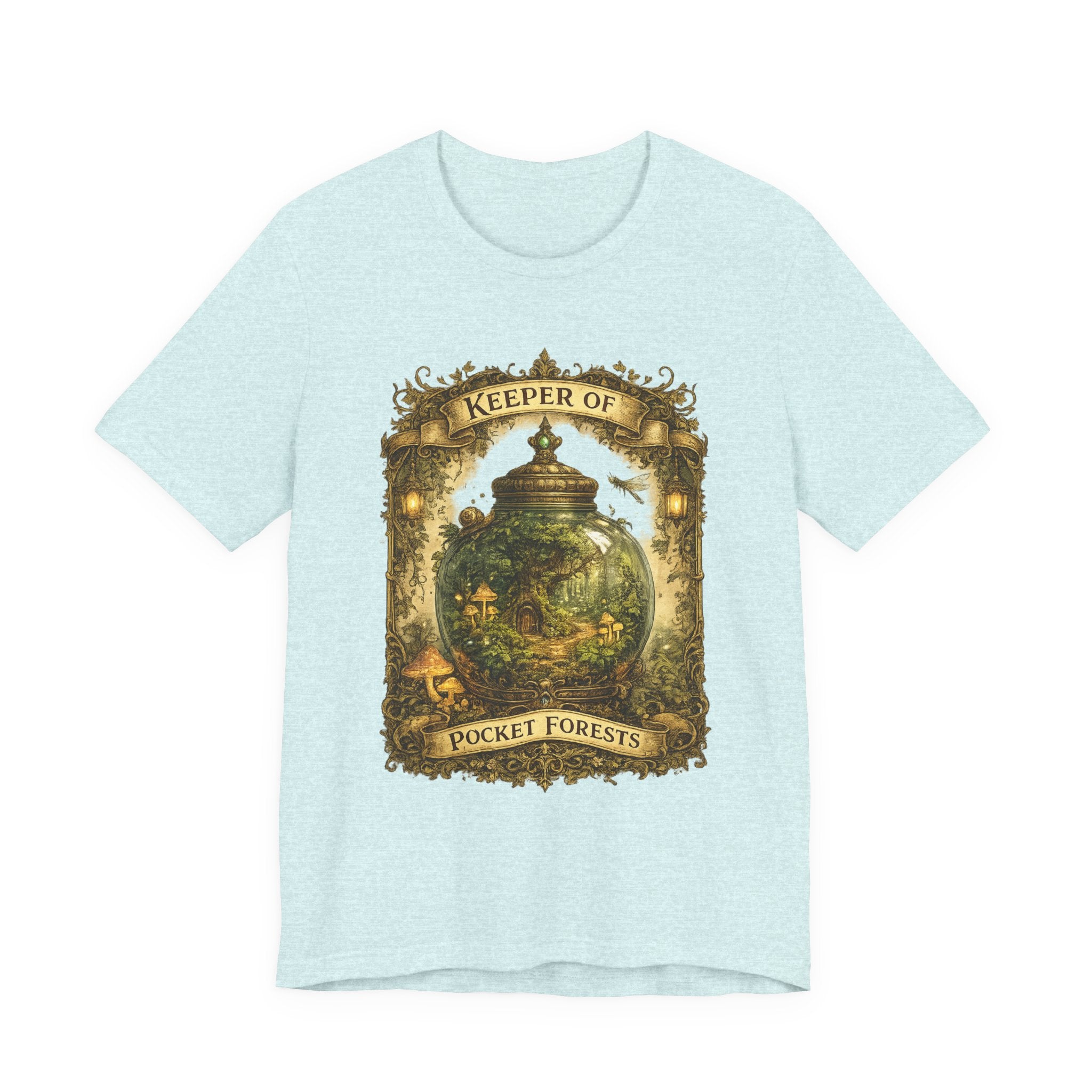 Keeper of Pocket Forests T-Shirt — Fantasy Terrarium Nature Tee