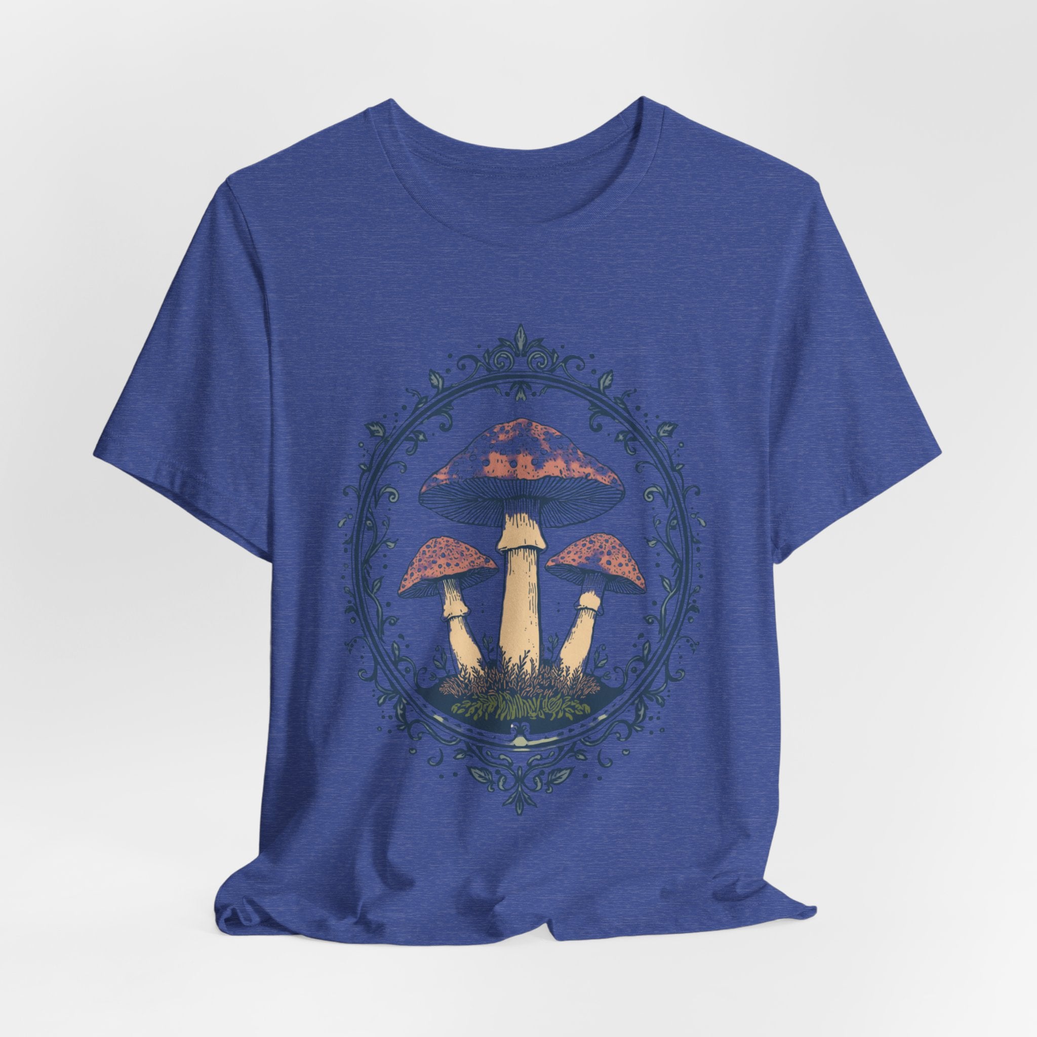 Mushroom Meadow Tee — Vintage Botanical Fungi Graphic T-Shirt