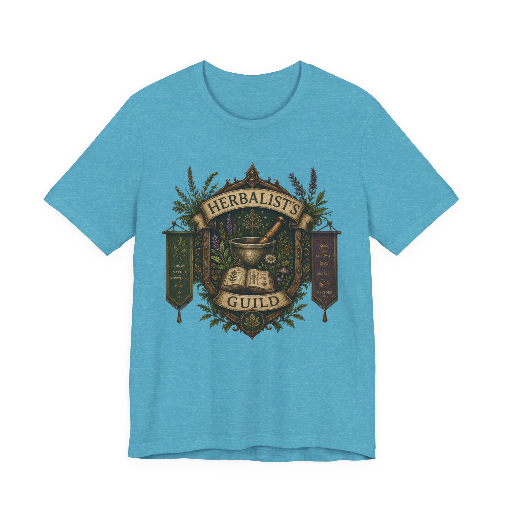 Herbalists Guild Tee — Vintage Apothecary Mortar & Pestle T-Shirt
