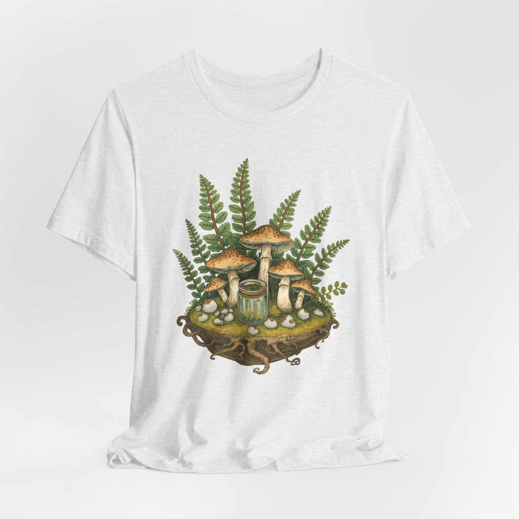 Mushroom Forest Tee — Ferns & Fairy Fungi Graphic T-Shirt