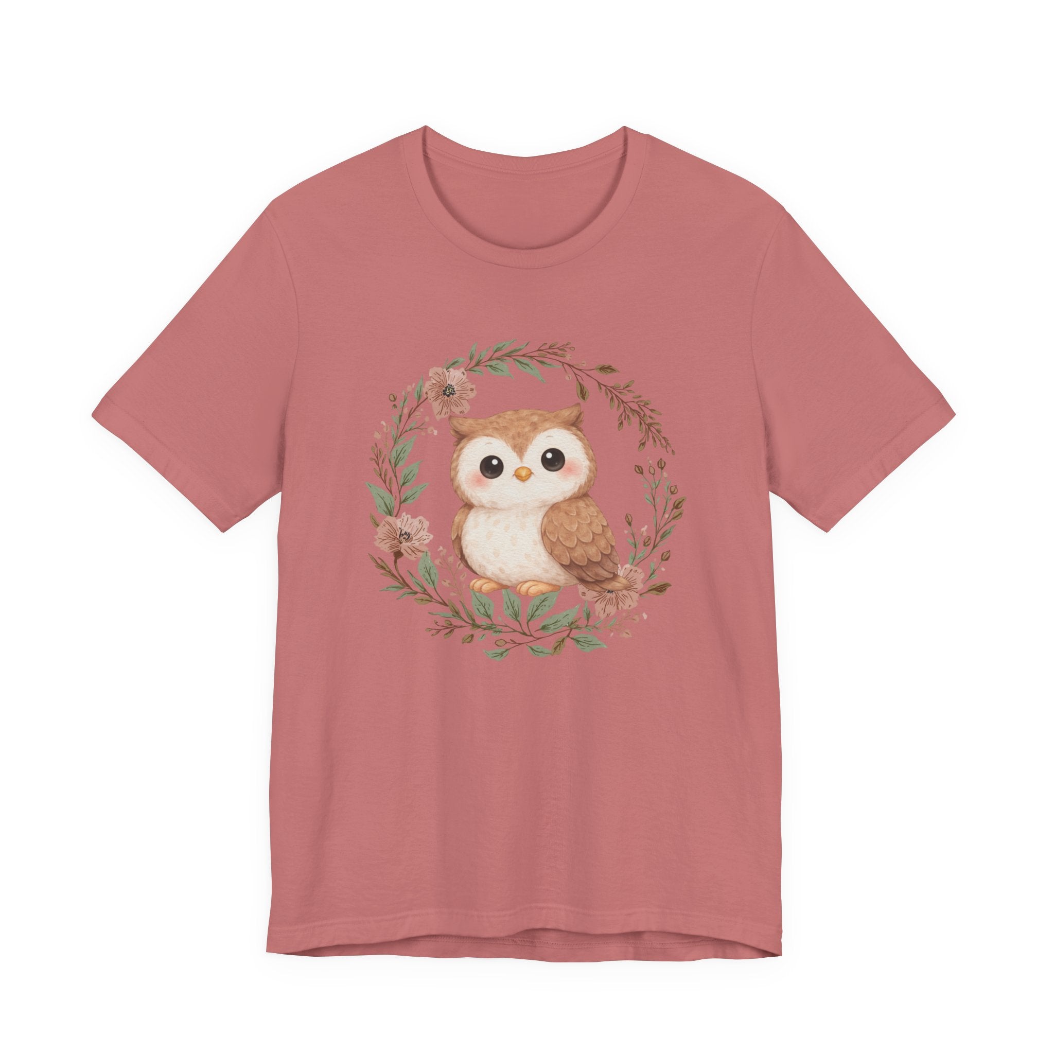 Floral Wreath Baby Owl Tee