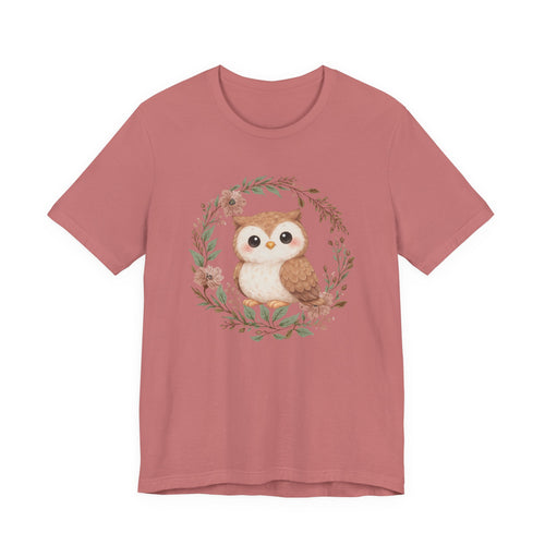 Floral Wreath Baby Owl Tee