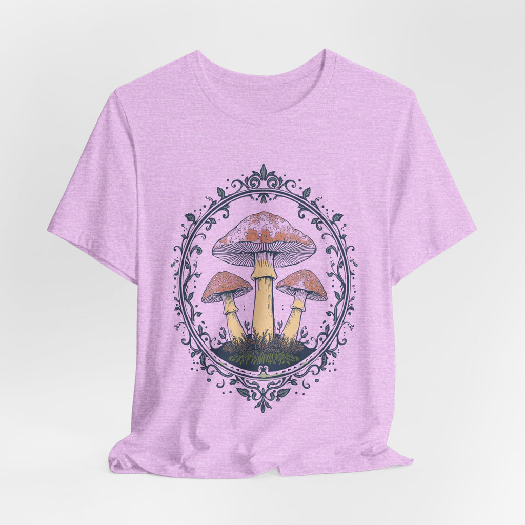 Mushroom Meadow Tee — Vintage Botanical Fungi Graphic T-Shirt