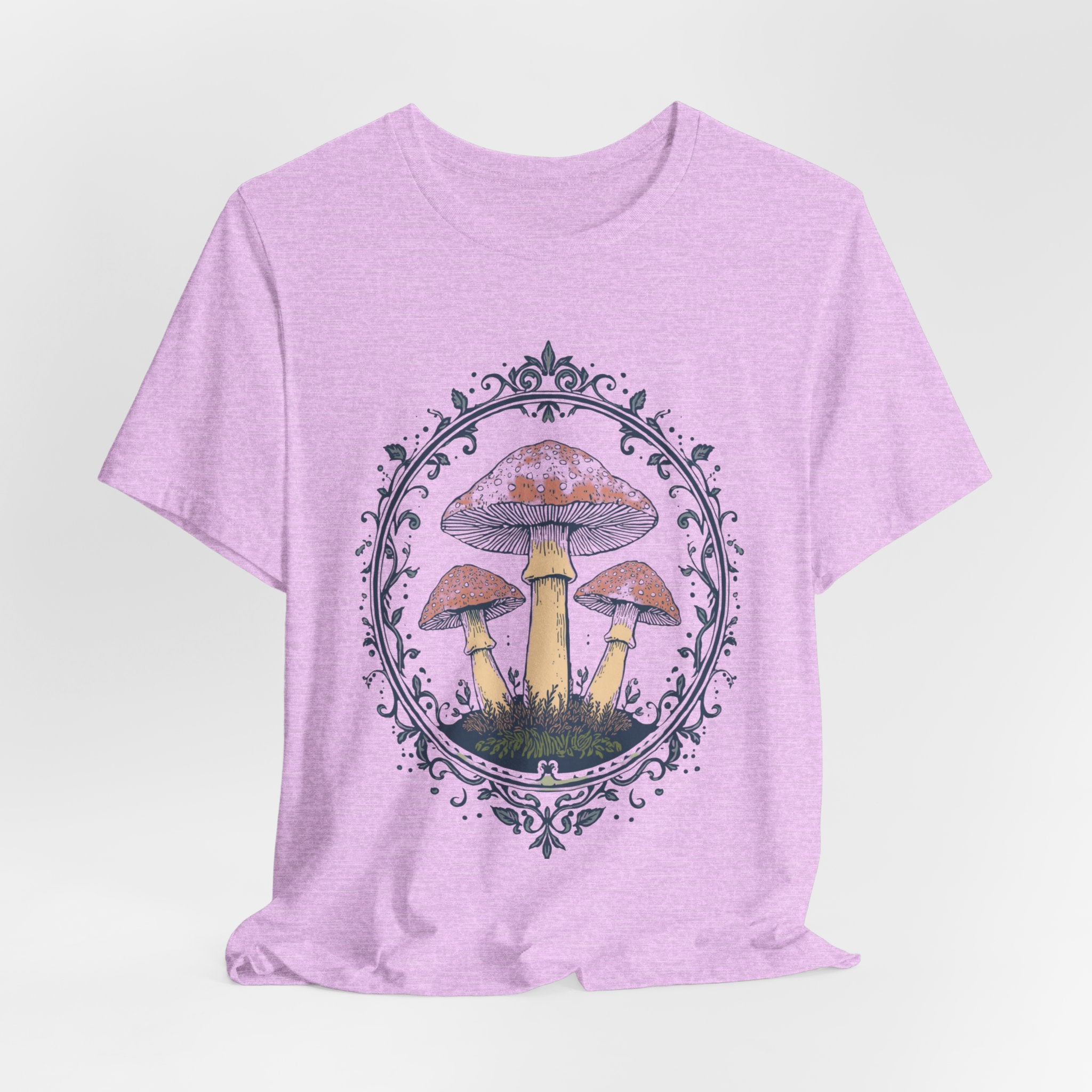 Mushroom Meadow Tee — Vintage Botanical Fungi Graphic T-Shirt