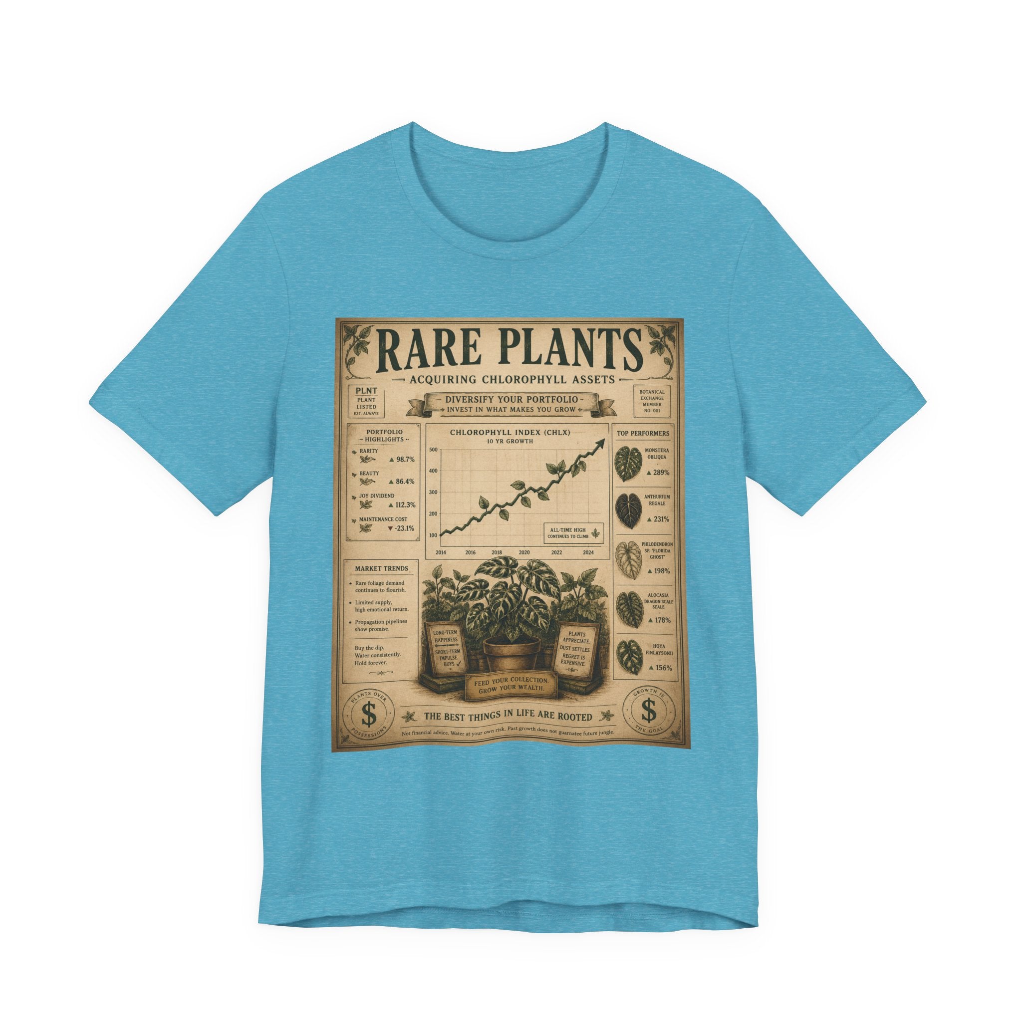Rare Plants Vintage Graphic Tee — Botanical Chart T-Shirt