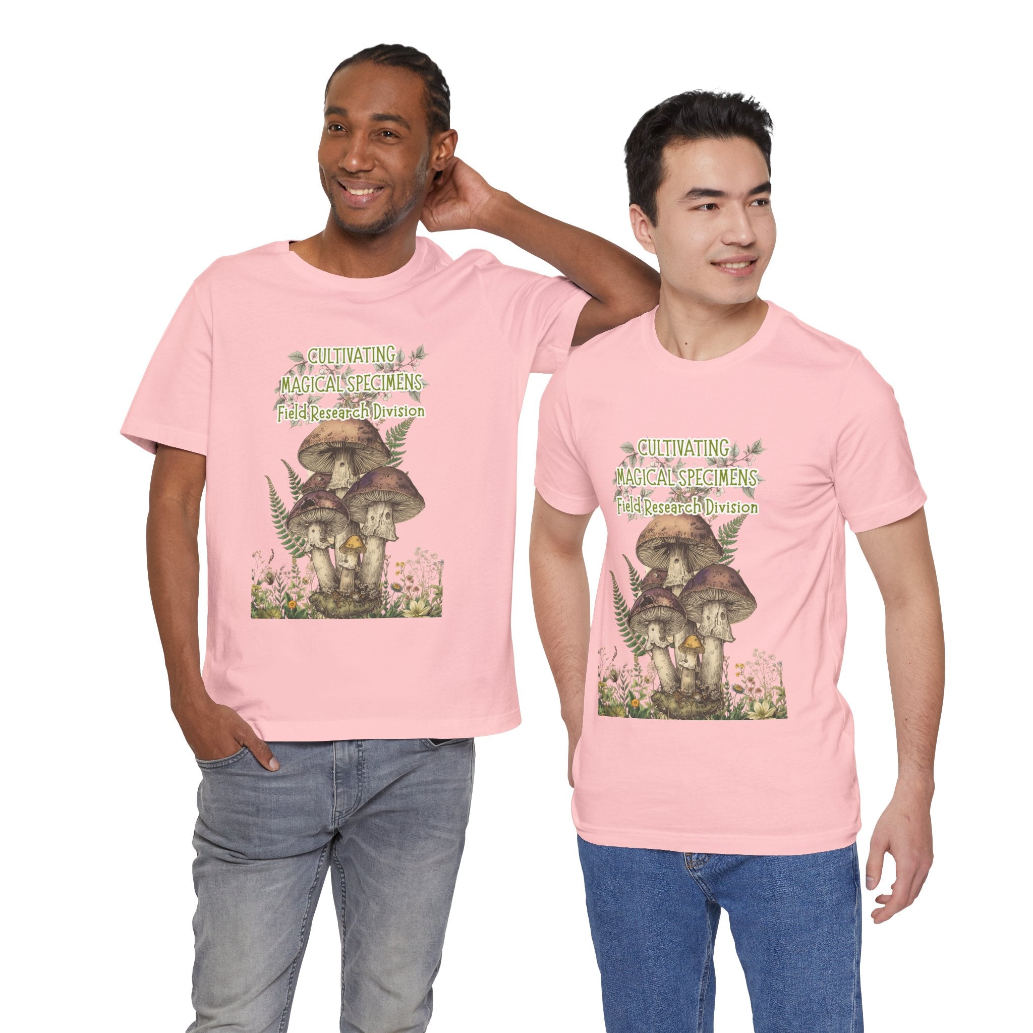 Mushroom Field Research Tee — "Cultivating Magical Specimens" Botanical Graphic Shirt