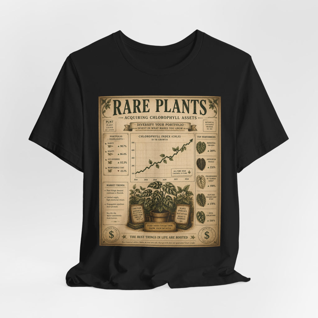 Rare Plants Vintage Graphic Tee — Botanical Chart T-Shirt