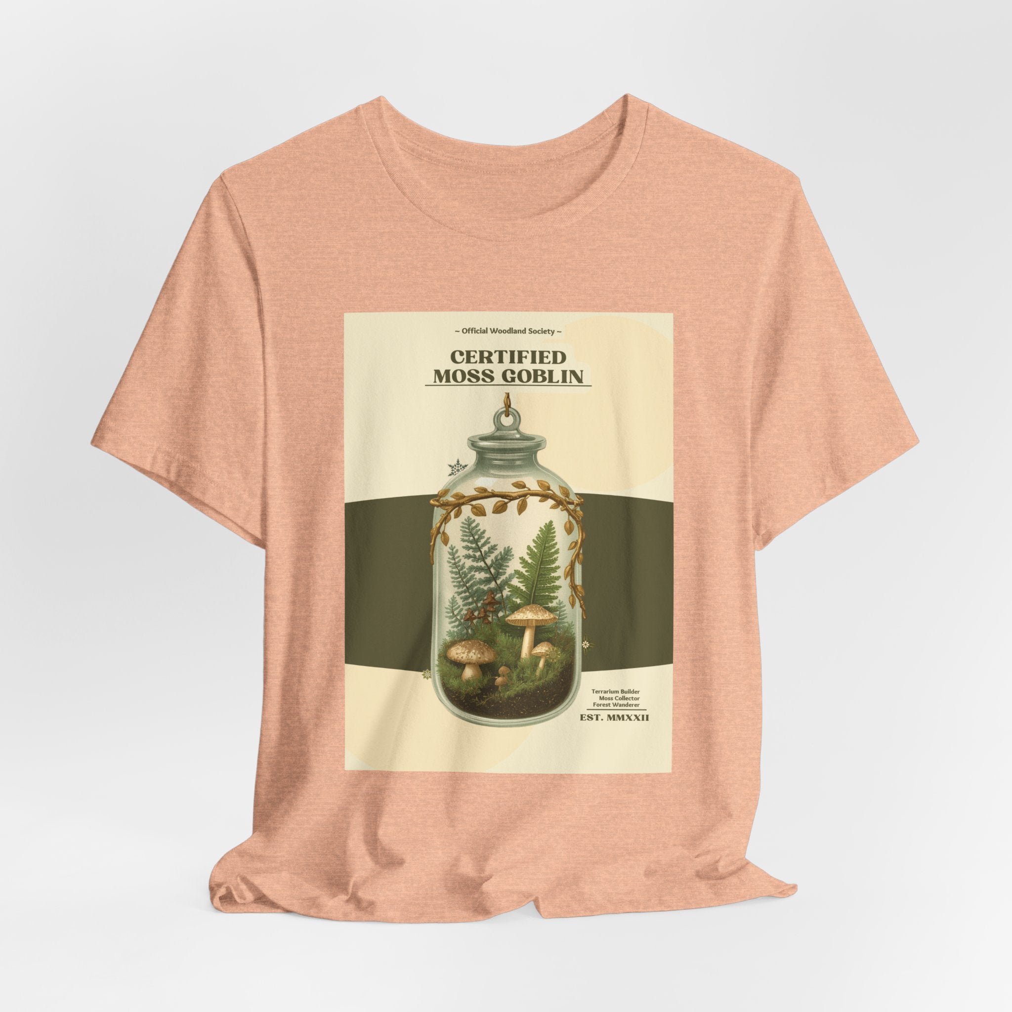 Moss Goblin Tee – 'Certified Moss Goblin' Botanical Jar Graphic T‑Shirt