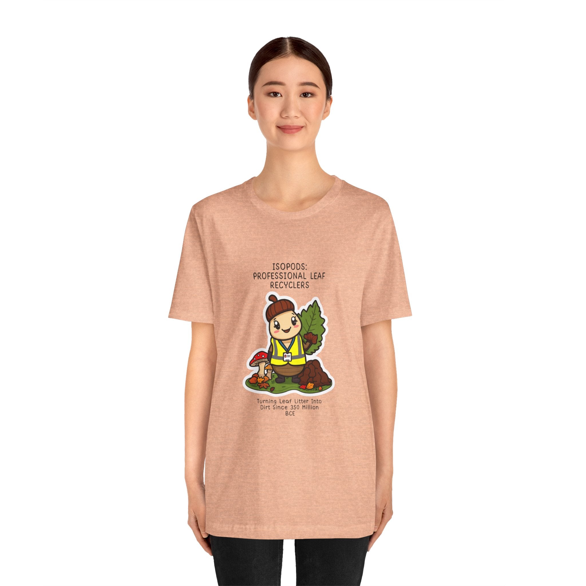 Leaf Recycler Cute Graphic Tee — “Professional Leaf Recyclers” Isopod Worker Shirt