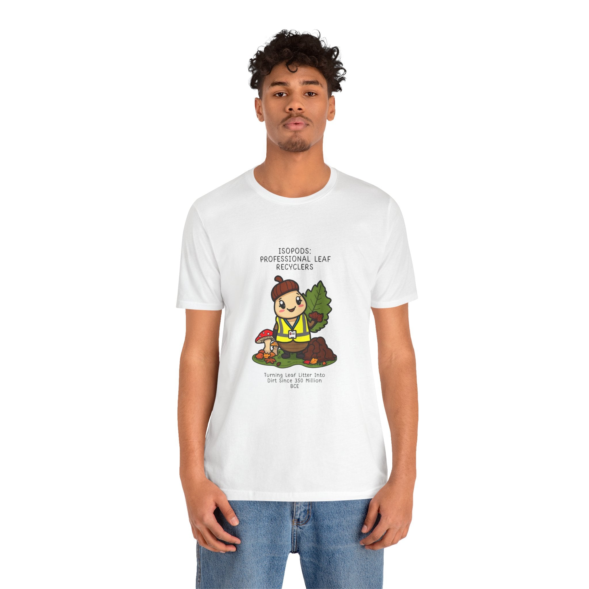 Leaf Recycler Cute Graphic Tee — “Professional Leaf Recyclers” Isopod Worker Shirt