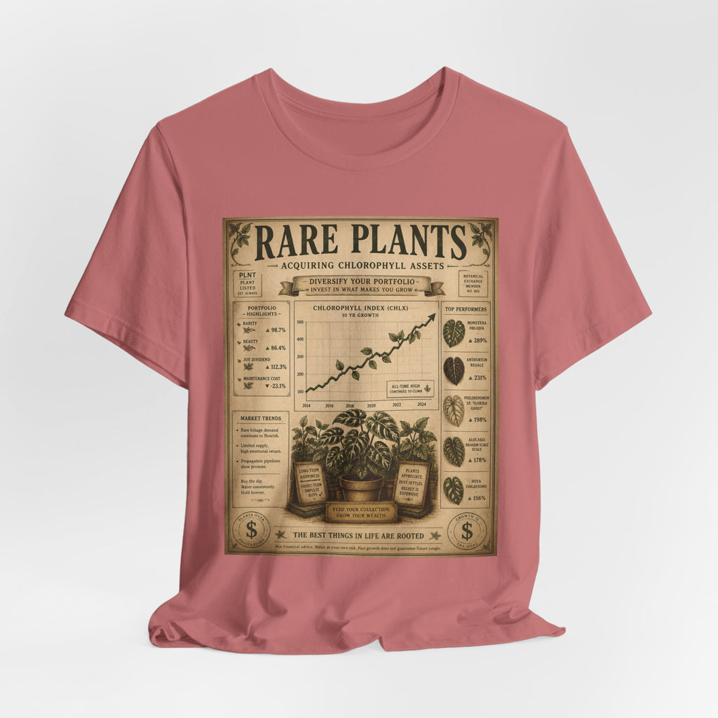 Rare Plants Vintage Graphic Tee — Botanical Chart T-Shirt