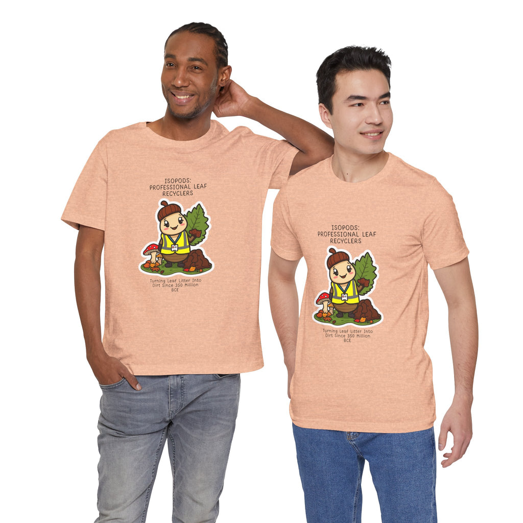 Leaf Recycler Cute Graphic Tee — “Professional Leaf Recyclers” Isopod Worker Shirt